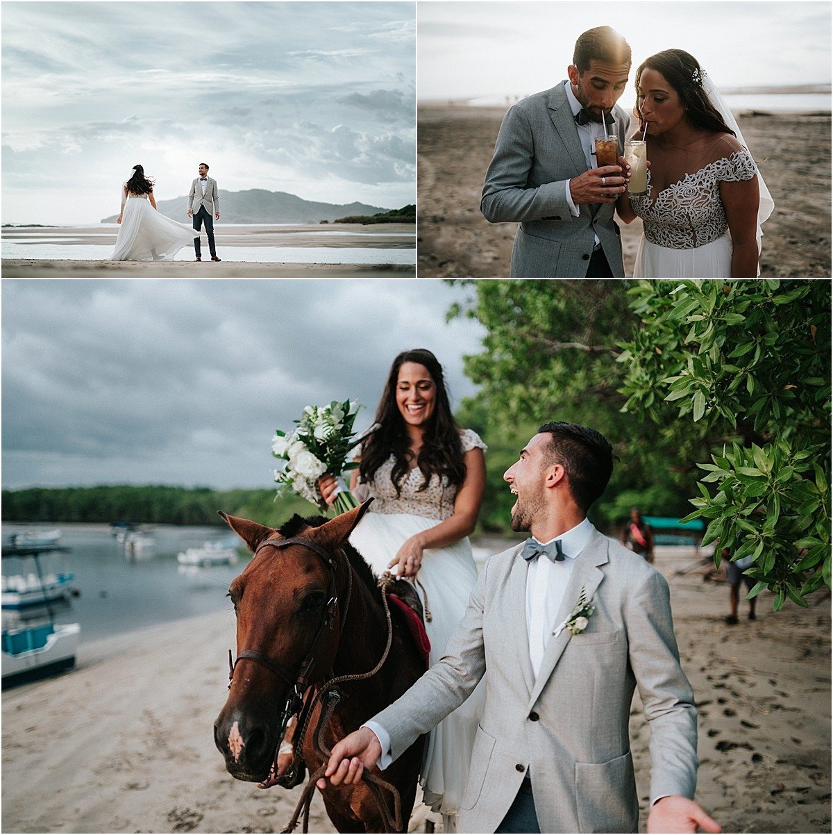 riding horses on the beach in tamarindo