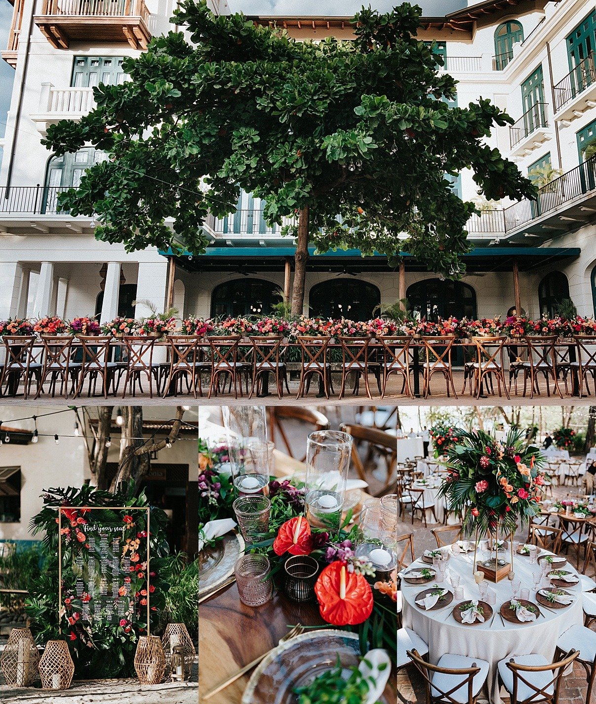 huge wedding party table