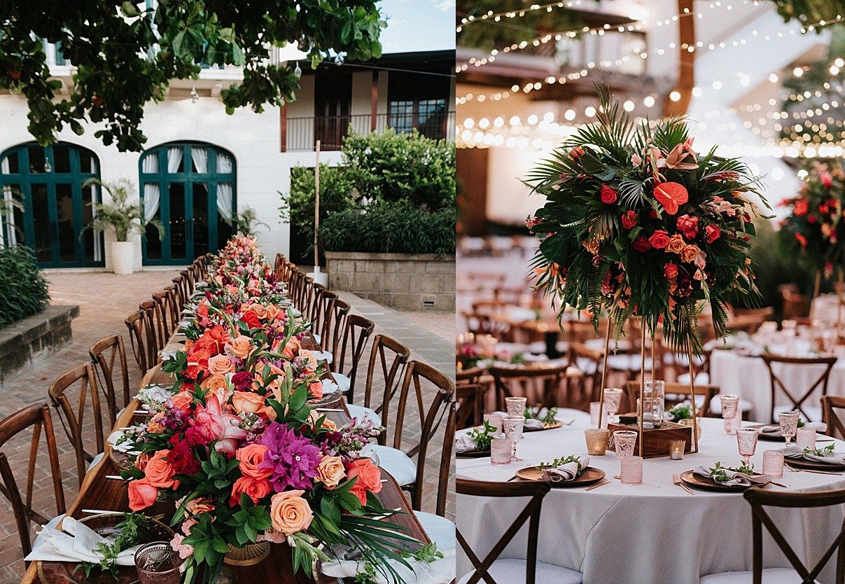 table top las catalinas wedding