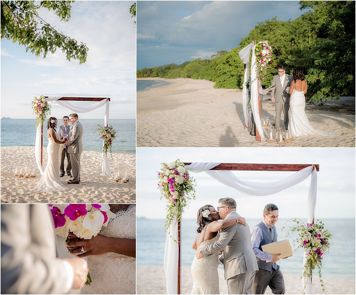 beach elopement ceremony arch way