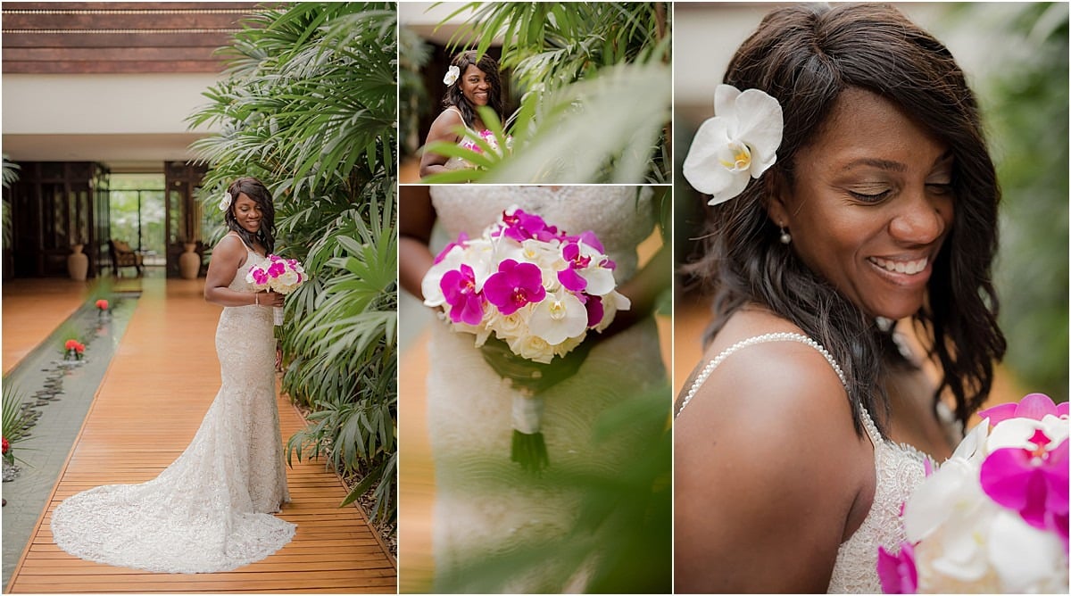 bridal flowers hot pink and white