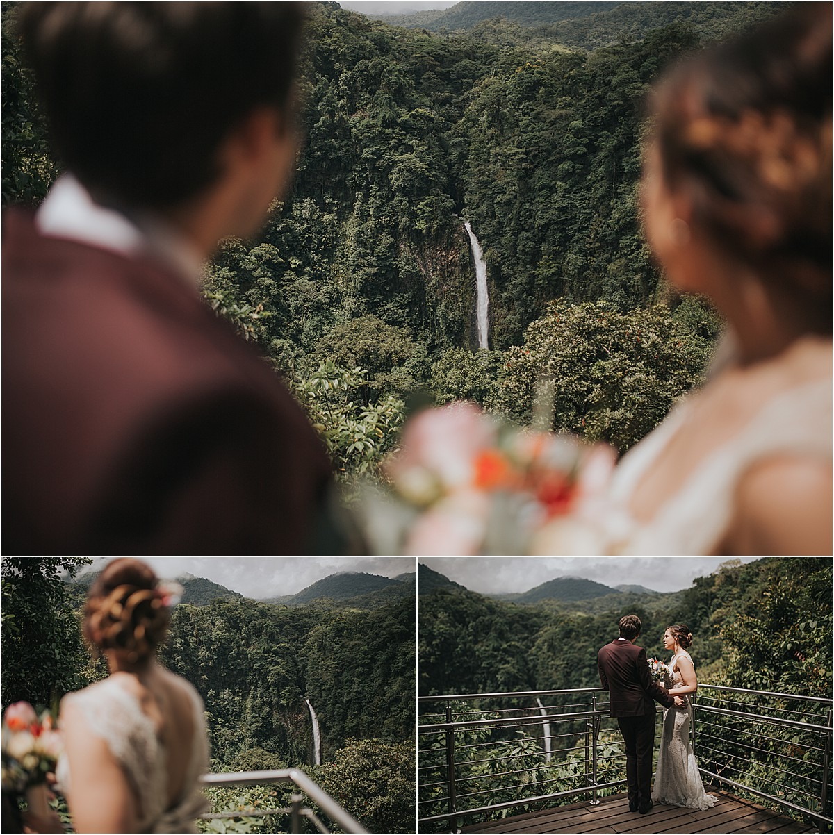 costa rica waterfall destination wedding