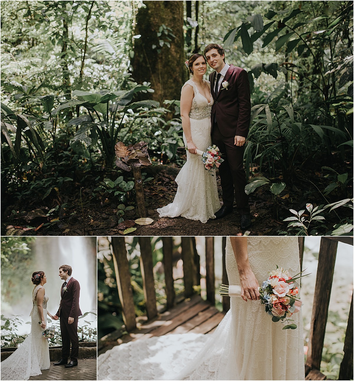 la fortuna waterfall elopement mornings