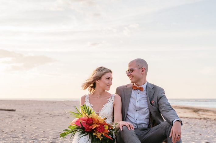 Intimate destination beach wedding in Tamarindo Costa Rica