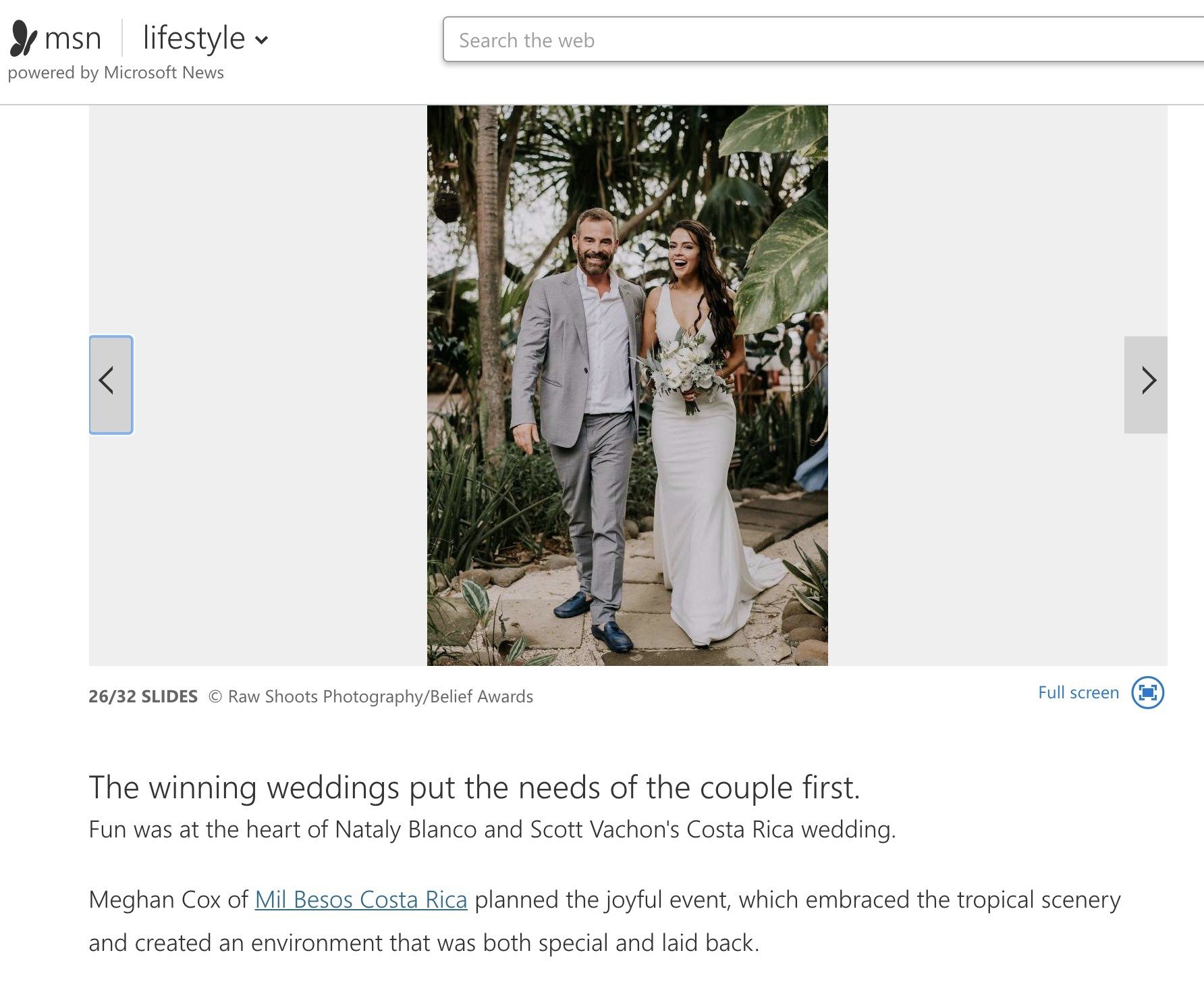 Destination Weddings Featured on MSN Lifestyle • Mil Besos