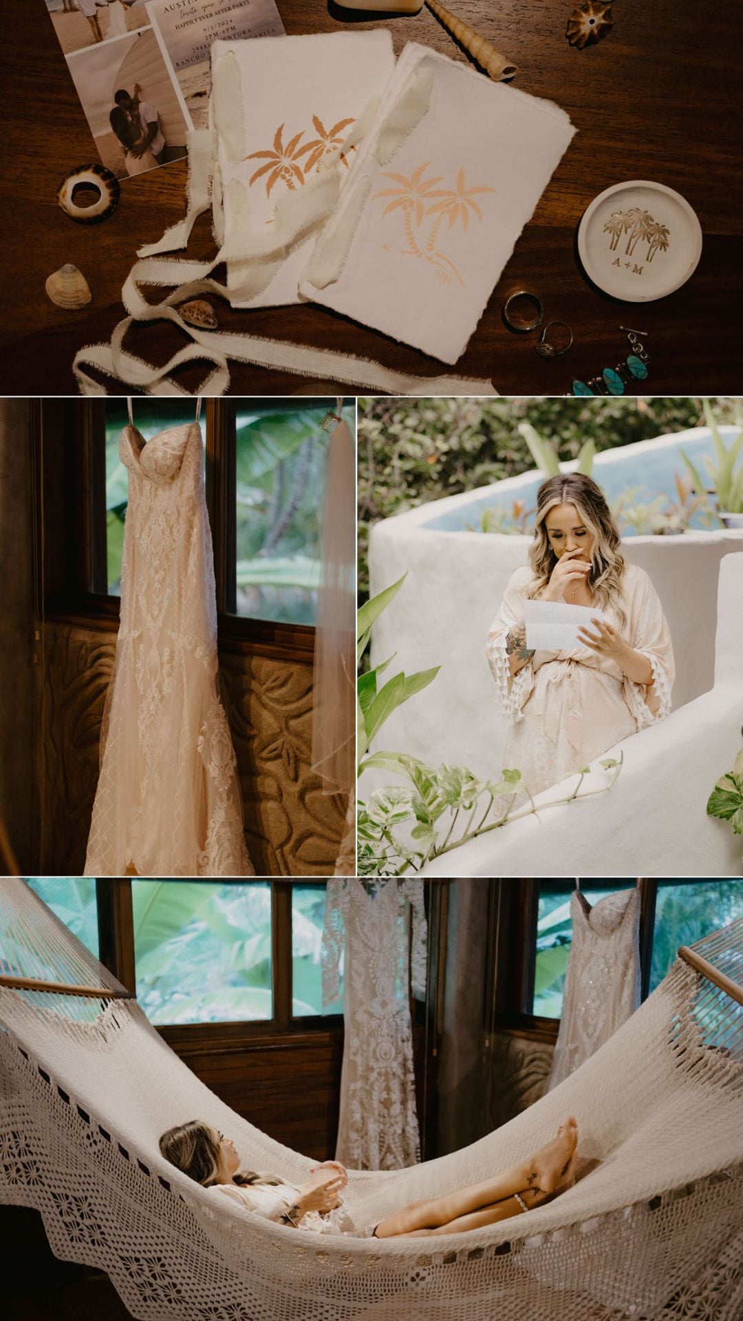 bride getting ready - wedding dress