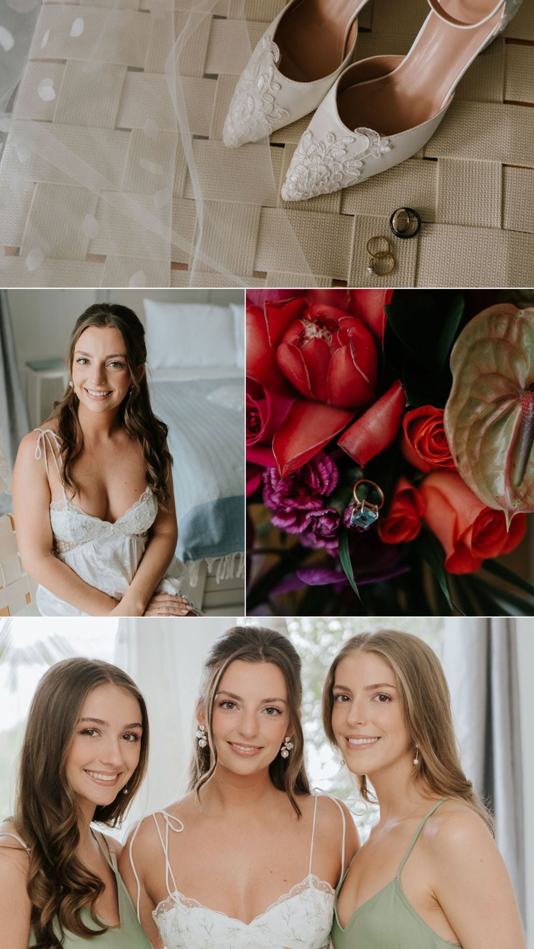 bride details - shoes - rings - bouquet - team bride