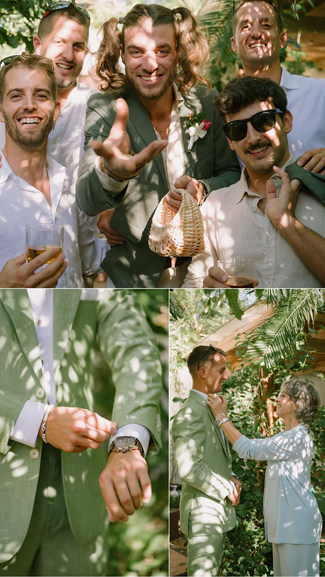 groomsmen - green suit