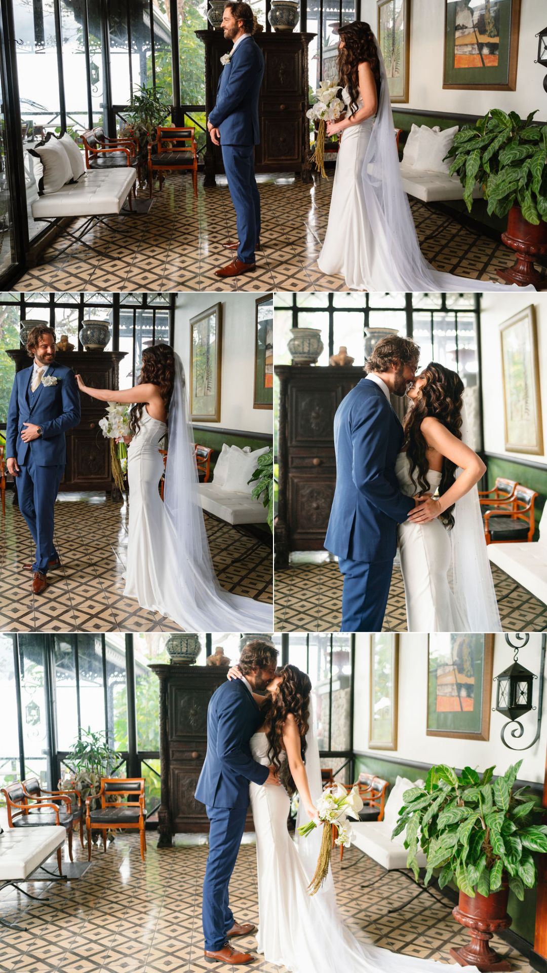 mason and rebecca first look at villa caletas