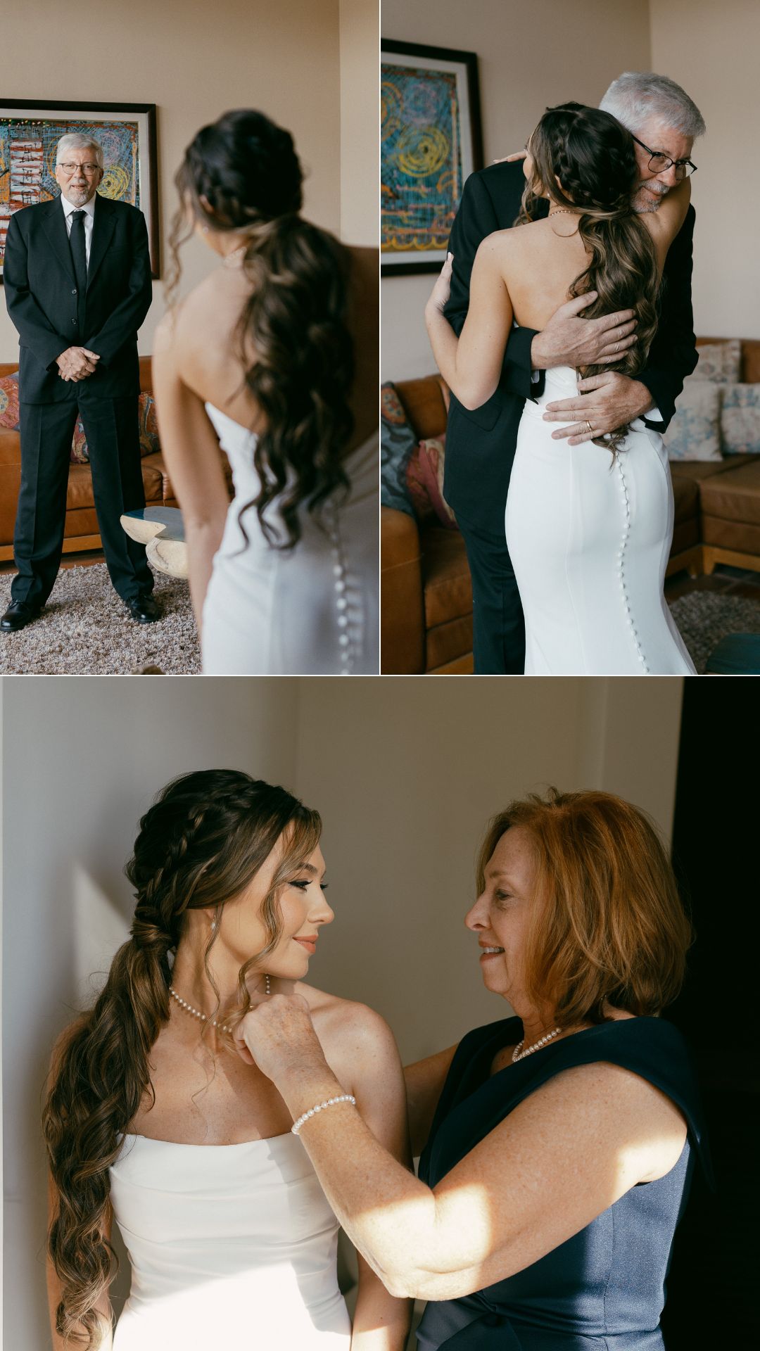 father - daughter first look - mother father - daughter first look - mother