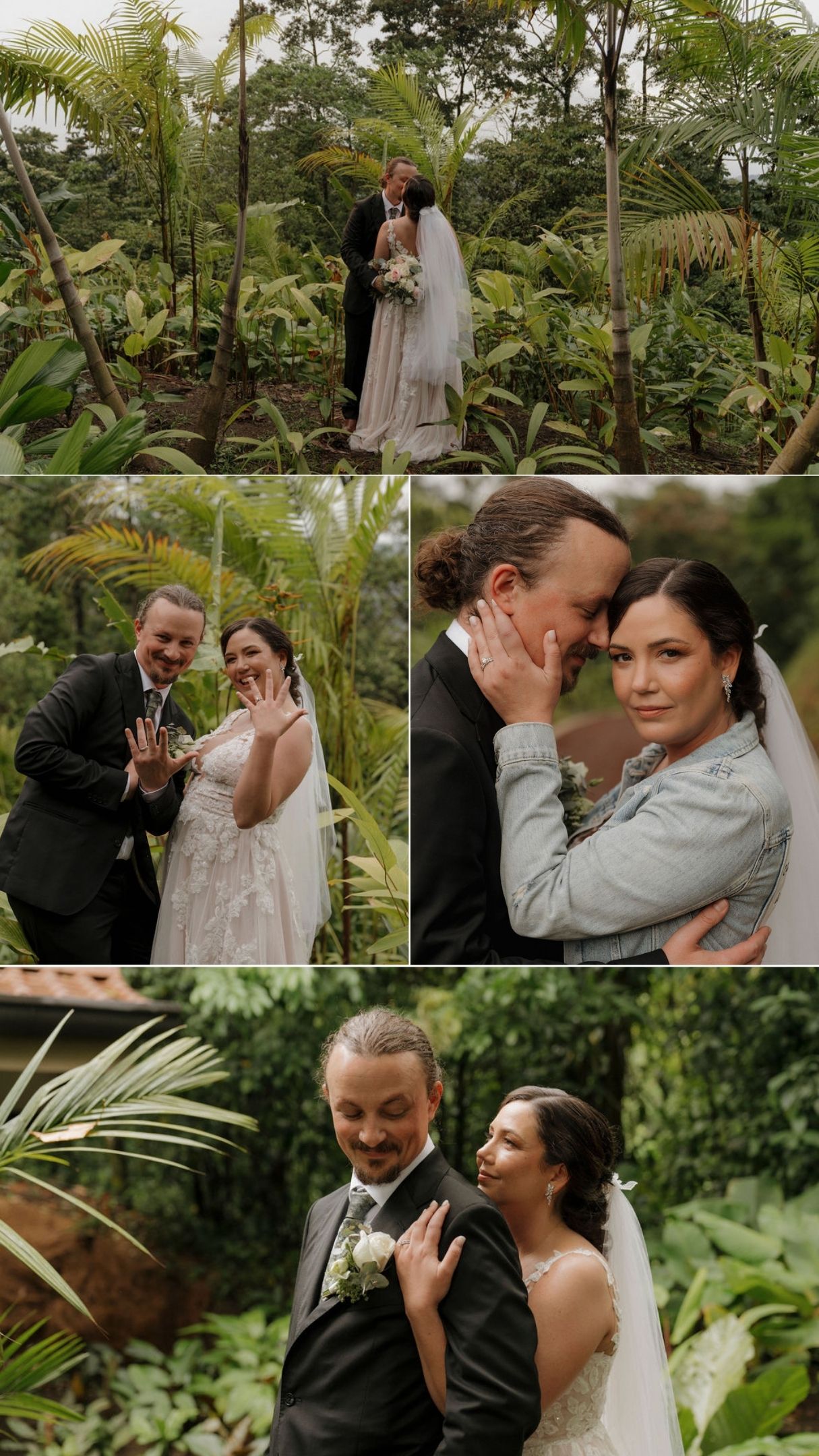 elopement photoshoot at arenal - bride and groom