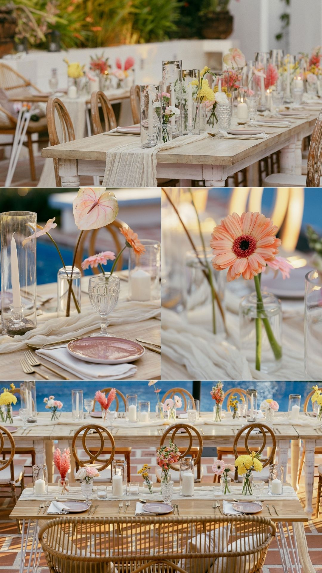 flower decor at villa concha