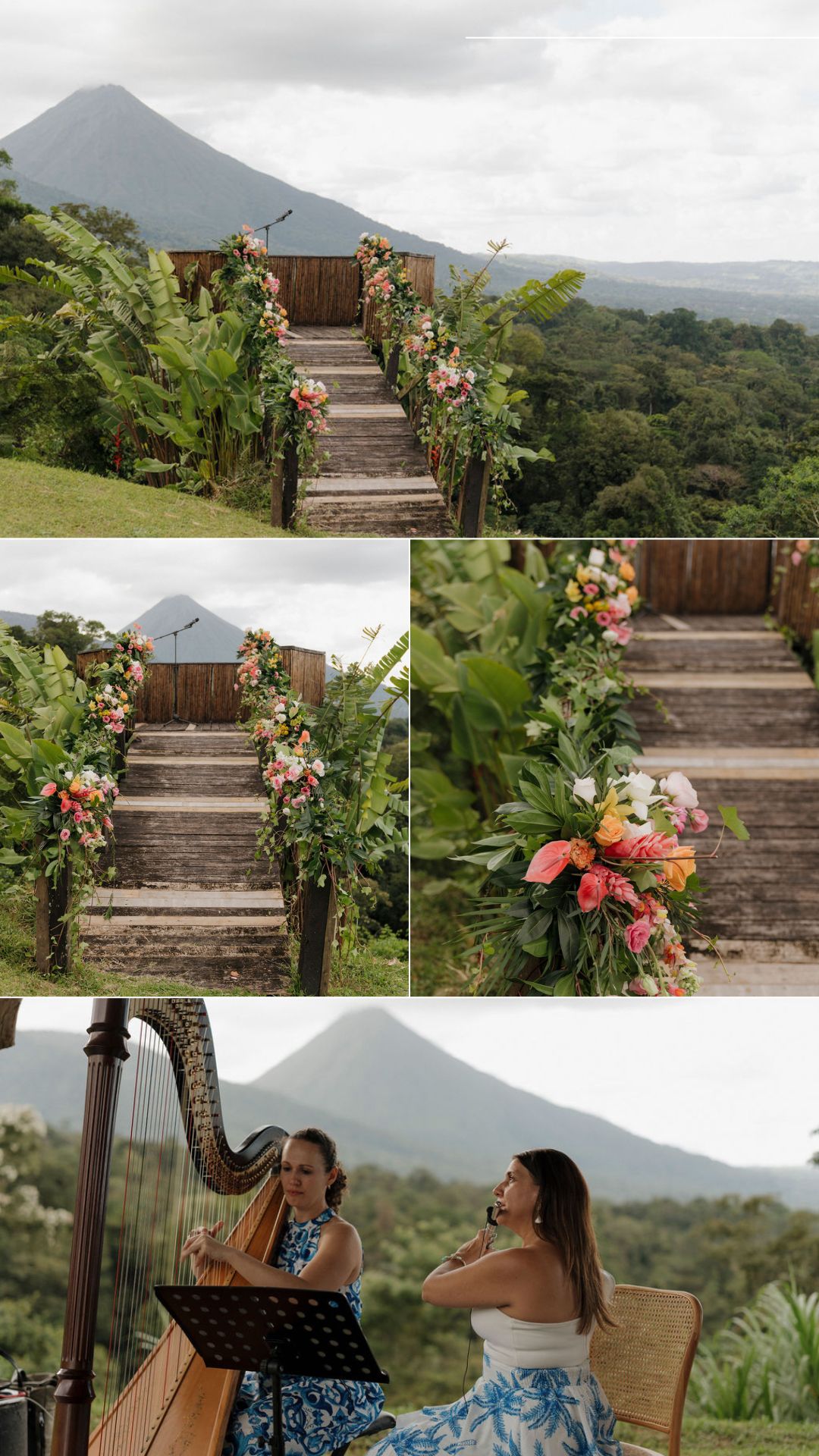 wedding ceremony at el nido - arenal - observatory lodge