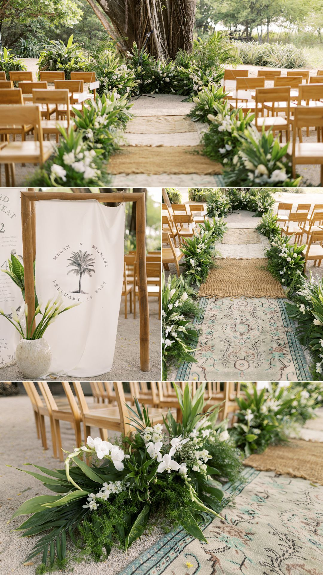 wedding ceremony details at pangas beach club wedding ceremony details at pangas beach club