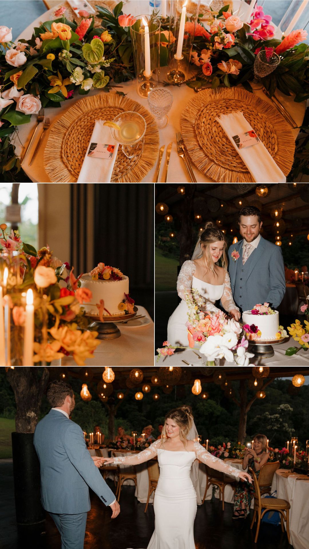 wedding reception at el nido highlights - wedding cake