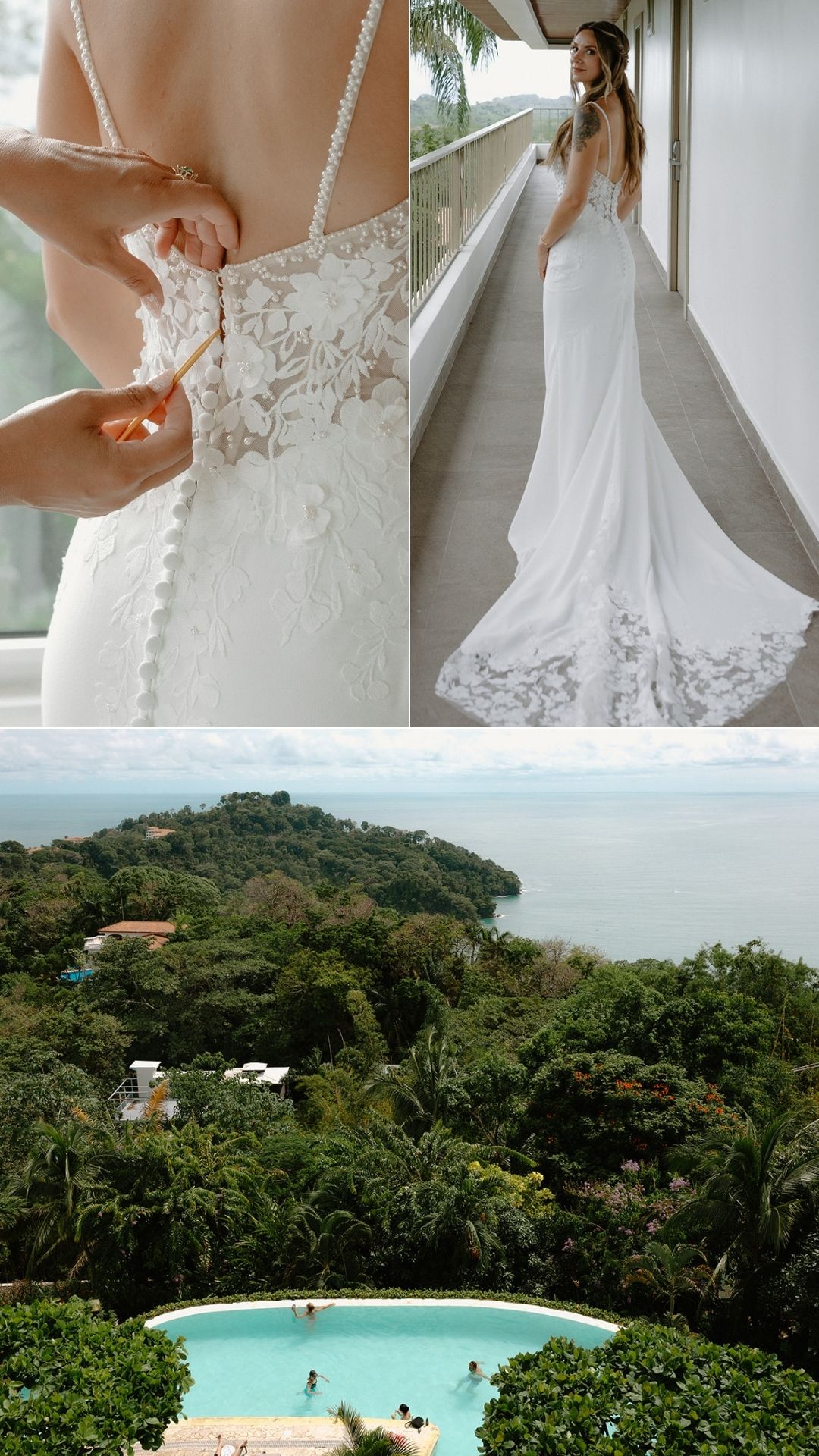 bride wedding dress - la mariposa - manuel antonio - dress details