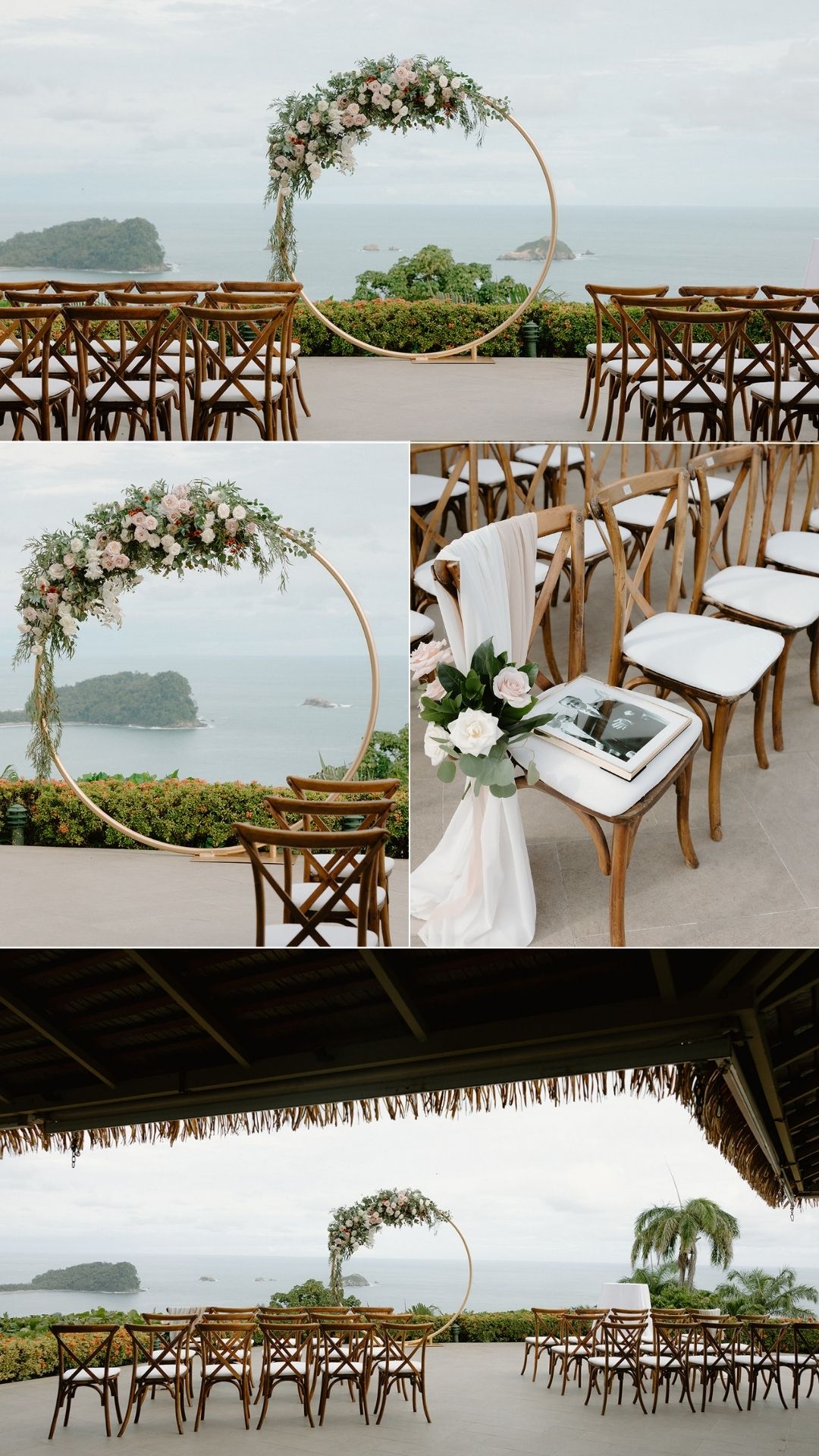 wedding ceremony details at la mariposa - manuel antonio