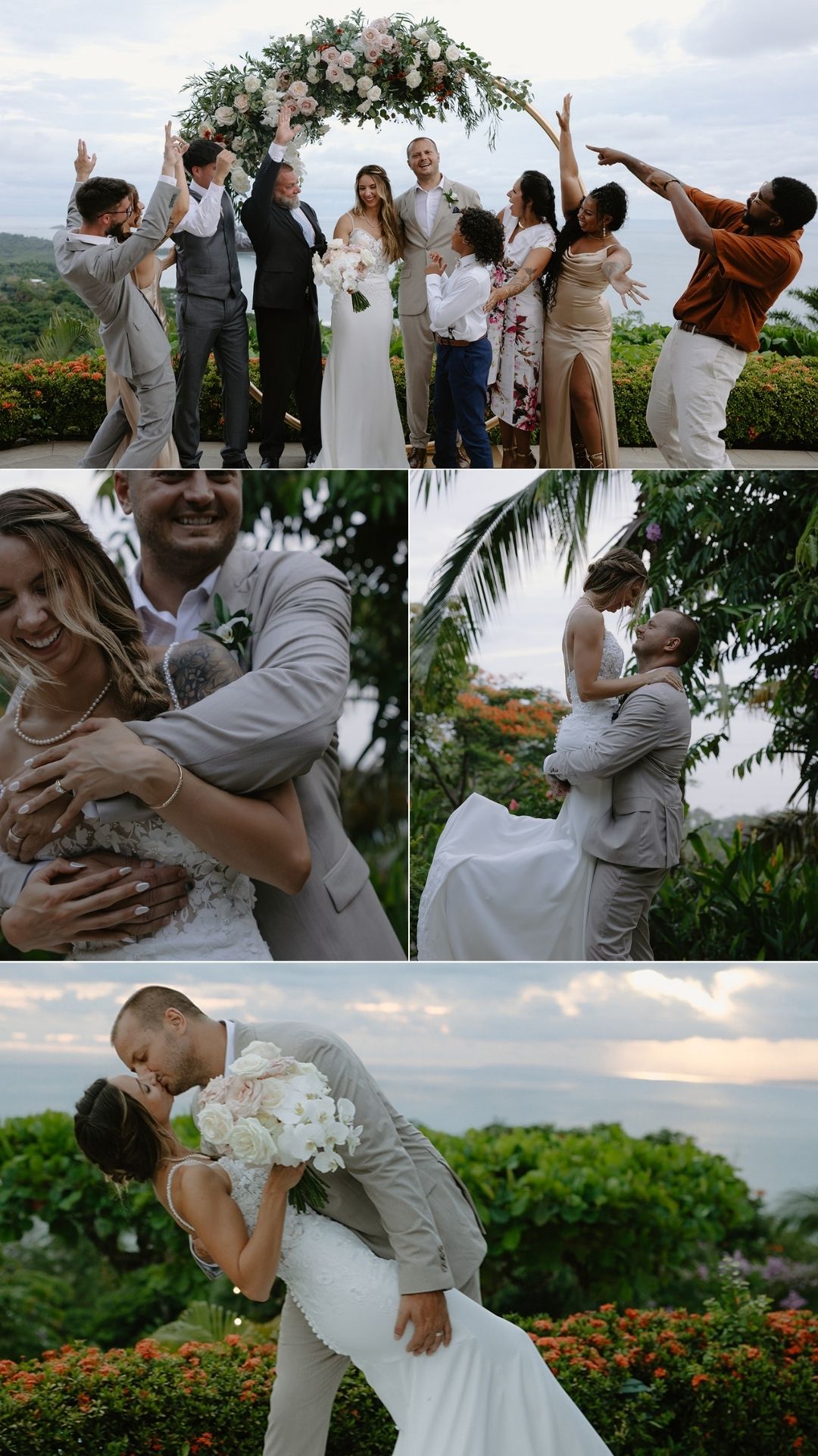 wedding photoshoot after ceremony at la mariposa