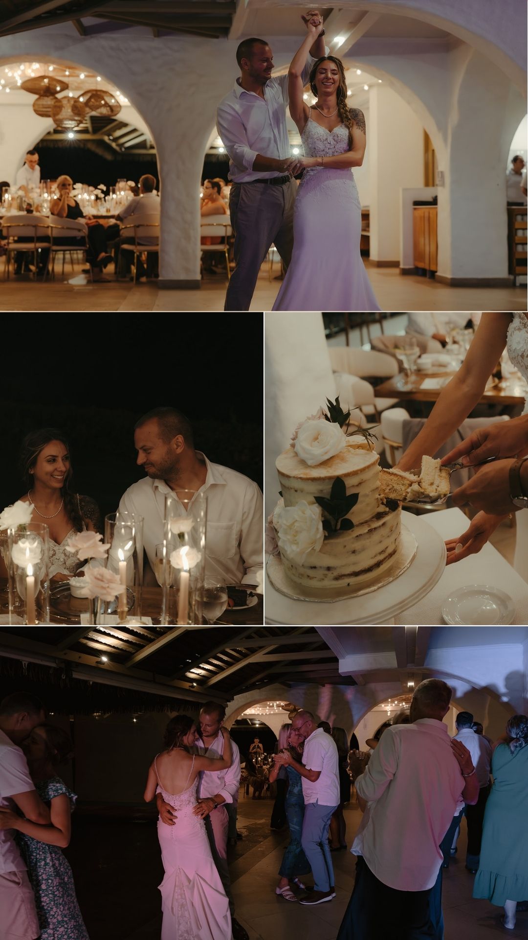 wedding reception highlights - first dance - cutting cake