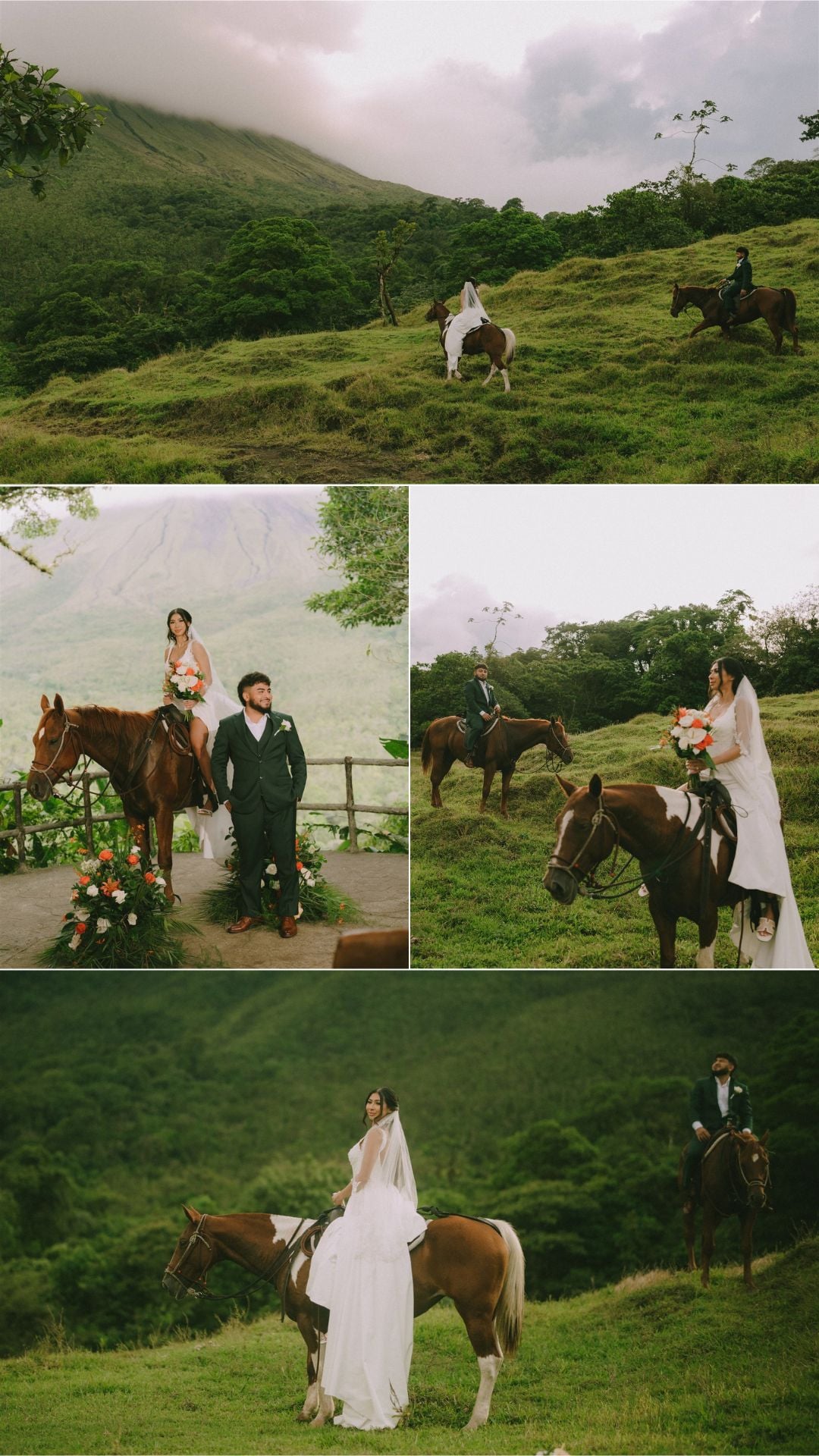 horse back riding photoshoot at Arenal