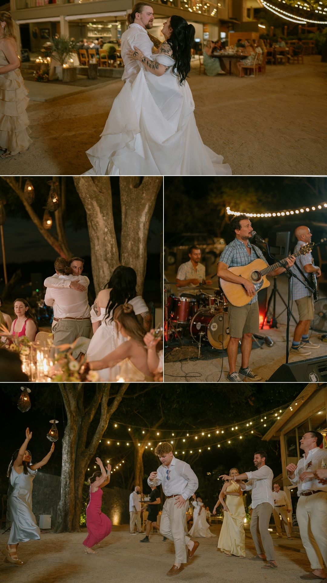 brooke and taylor reception party at pangas beach club