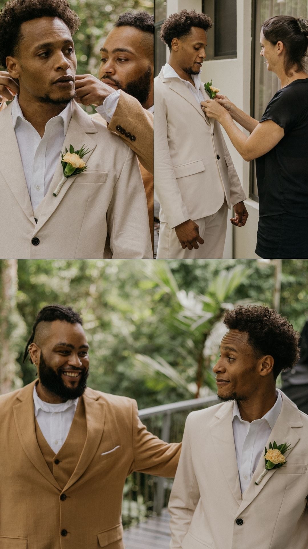 groom delroy getting ready