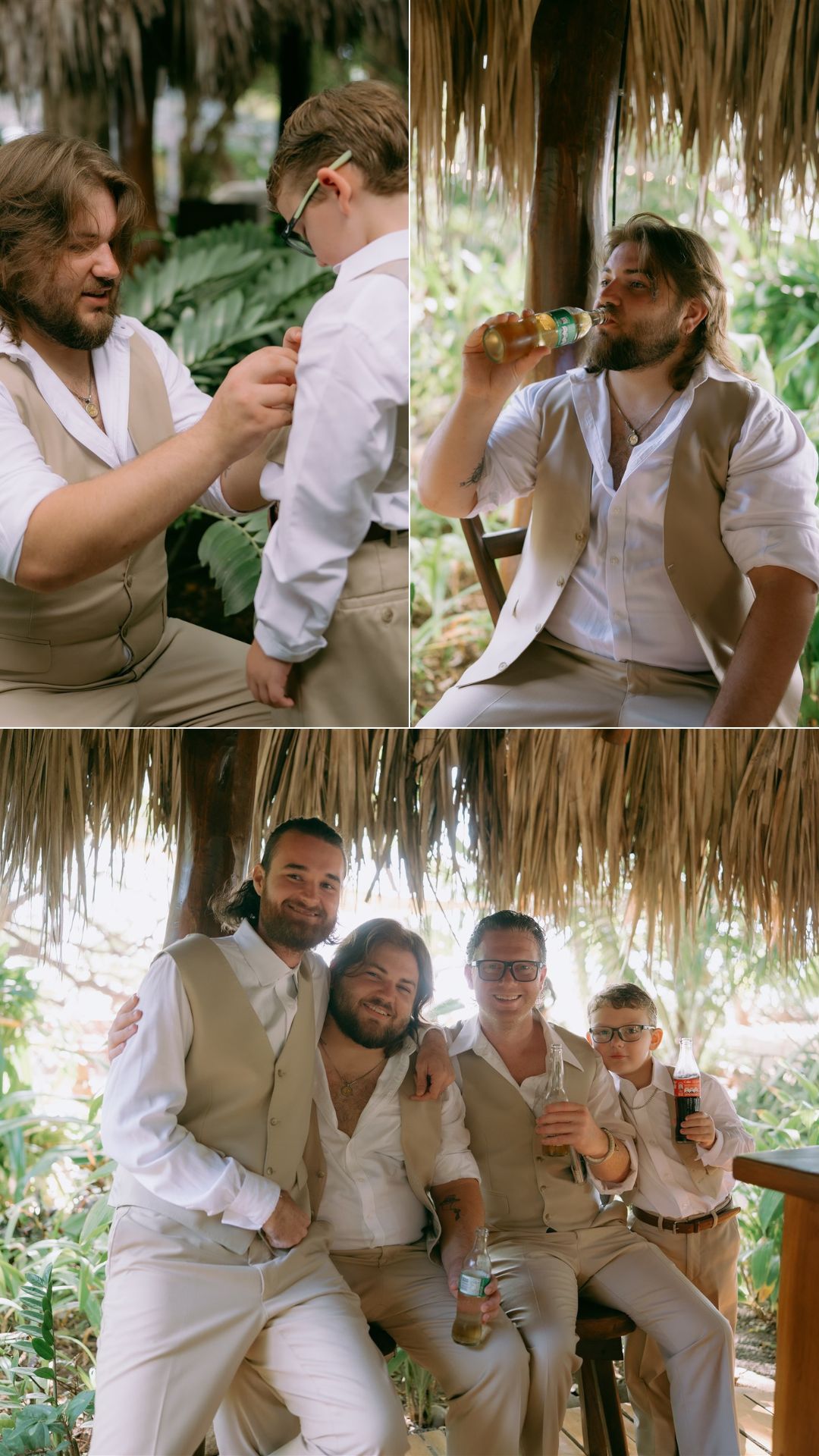 _groom getting ready with his groomsmen