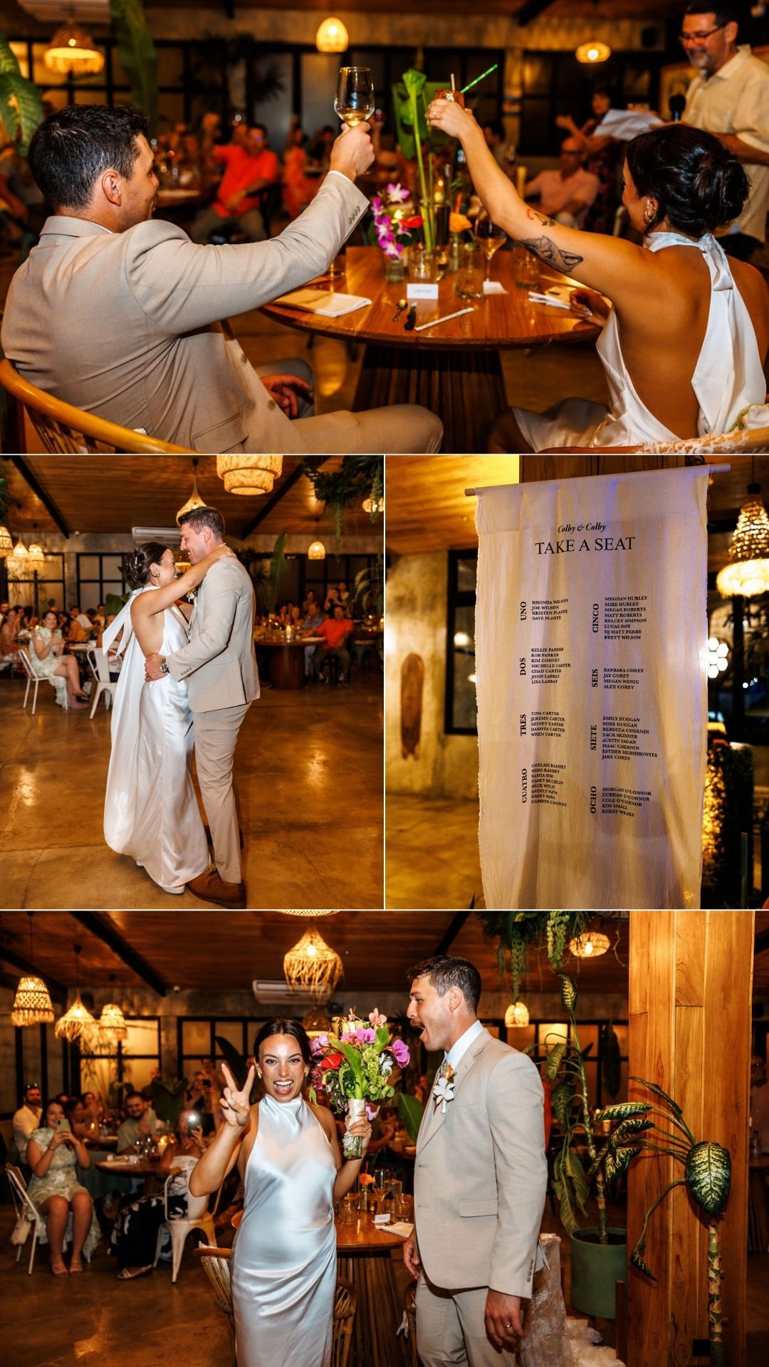 reception party at oveja - colby and colby