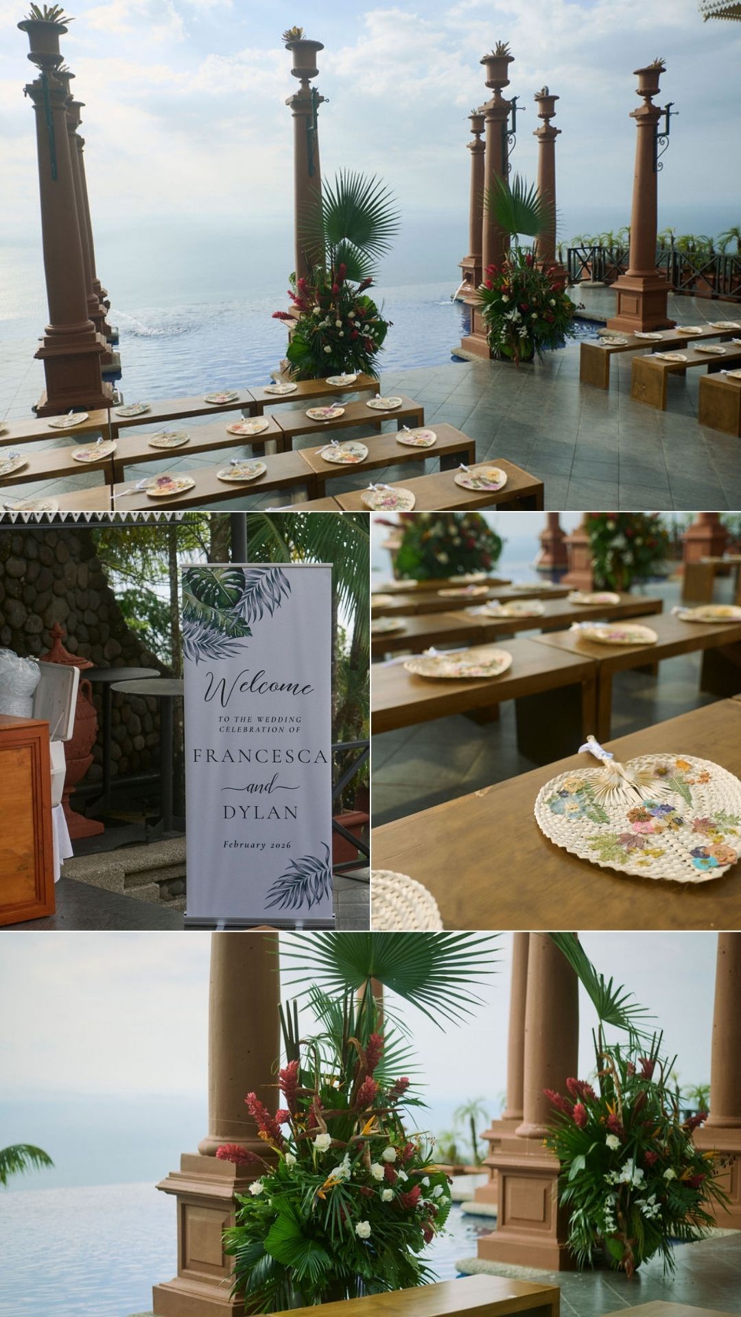 wedding ceremony details - francesca + dylan - zephyr palace